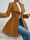 Fashion lapel slim long coat