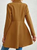 Fashion lapel slim long coat