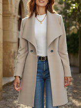 Fashion lapel slim long coat