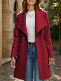 Fashion lapel slim long coat