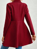Fashion lapel slim long coat