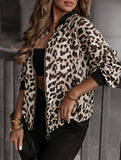 Vintage leopard print loose jacket