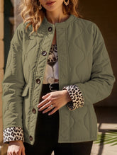 Fashionable casual quilted cotton jacket