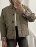 Fashionable casual quilted cotton jacket