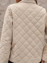 Lapel diamond solid color long-sleeved jacket