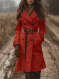 Double-breasted trench coat