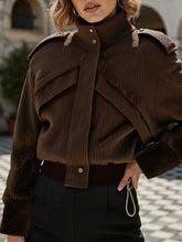 Casual brown motorcycle jacket
