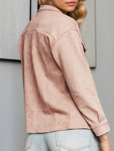 Casual lapel long-sleeved shirt jacket