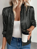 Stylish solid color patchwork lightweight jacket