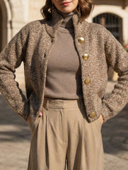 High-neck button-down knit cardigan_CWOJA01627