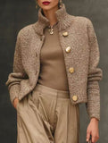 High-neck button-down knit cardigan_CWOJA01627