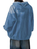 Women's zip-up hooded denim jacket with pockets_CWOJA01693