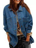 Women's button-down fashion casual denim jacket_CWOJA01695
