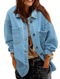 Women's button-down fashion casual denim jacket_CWOJA01695