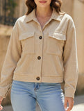 Corduroy Lapel Button Casual Versatile Jacket
