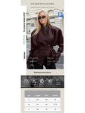 Moto Style Stand Collar Tie Waist Jacket