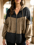 Color Block Hooded Washed Drawstring Jacket_CWOJA01826