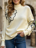 Half-turtleneck sweater
