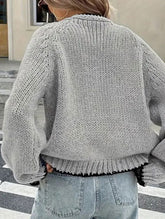 Loose-fitting bow tie cardigan jacket