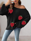 Loose Off-the-shoulder Sweater with Bell Sleeves
