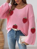Loose Off-the-shoulder Sweater with Bell Sleeves