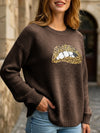 leopard embroidered sequined sweater