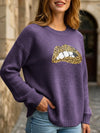 leopard embroidered sequined sweater