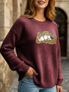 leopard embroidered sequined sweater