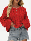 Loose solid color pullover cropped sweater