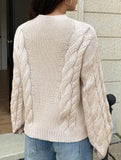 Casual simple wool long-sleeved sweater