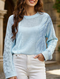 Casual simple wool long-sleeved sweater