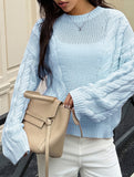 Casual simple wool long-sleeved sweater