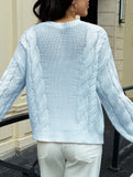 Casual simple wool long-sleeved sweater