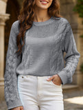 Casual simple wool long-sleeved sweater