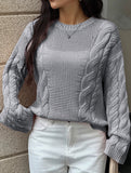 Casual simple wool long-sleeved sweater