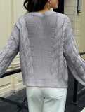 Casual simple wool long-sleeved sweater