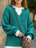 Casual knitted cable-knit sweater