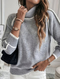Loose turtleneck pullover sweater