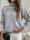 Loose turtleneck pullover sweater