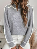 Loose turtleneck pullover sweater