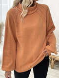 Straight-cut floral turtleneck sweater