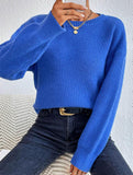 Warm loose long-sleeved sweater