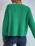 Warm loose long-sleeved sweater