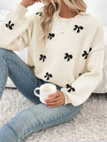Fashionable new style pullover bow sweater