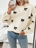 Fashionable new style pullover bow sweater