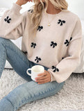 Fashionable new style pullover bow sweater