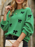 Fashionable new style pullover bow sweater