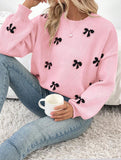 Fashionable new style pullover bow sweater