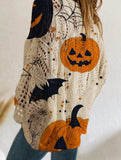 Diamond Hollow Bat Pumpkin Bat Sweater