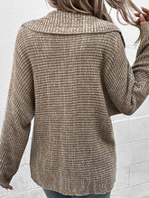 Casual long-sleeved lapel sweater